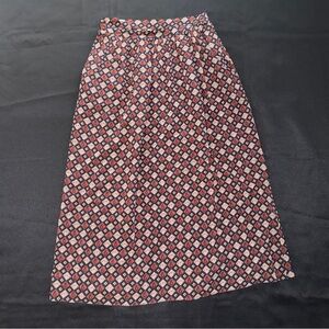 Christian Dior Sportswear 100% Silk Vintage Printed Skirt Size 4